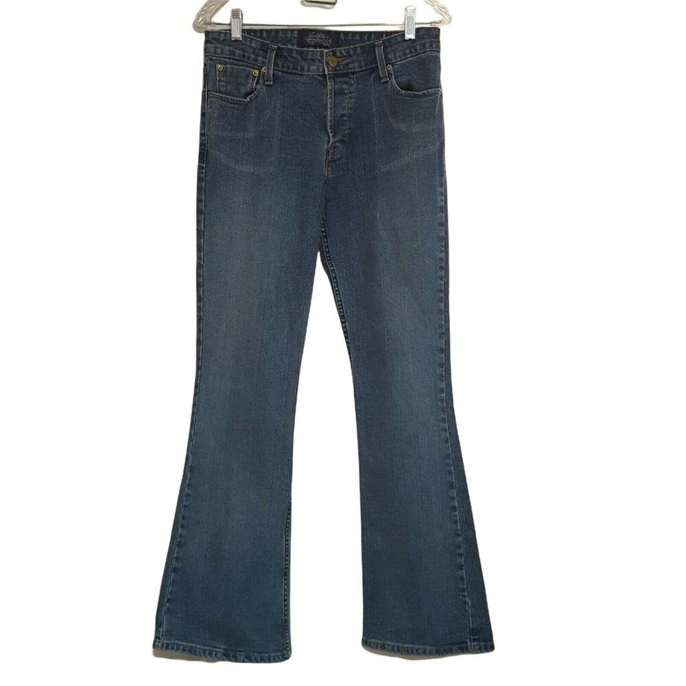 Levis Womens Juniors Jeans Size 9 Button Fly Low Rise Flare‎ Medium Wash